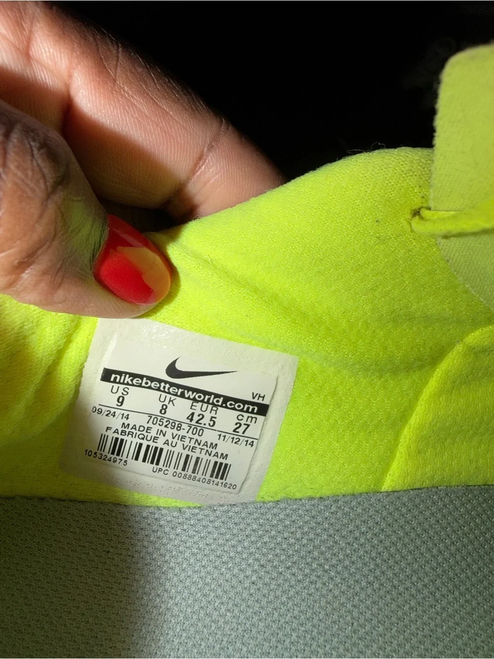 Nike Bright Yellow Mesh Lace-Up Running Sneakers
